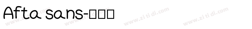 Afta sans字体转换